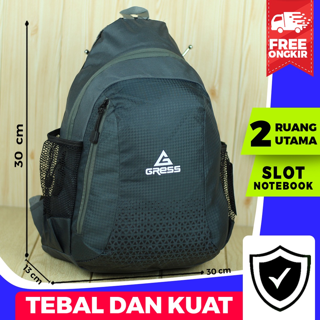 BACKPACK OUTDOOR SPORTY Tas Ransel Gress Original Pria Wanita Adventure Tas Olahraga Kasual Murah