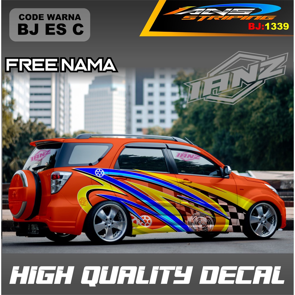 DECAL STIKER STRIPING  MOBIL TERIOS INNOVA / VARIASI STICKER MOBIL TOYOTA RUSH