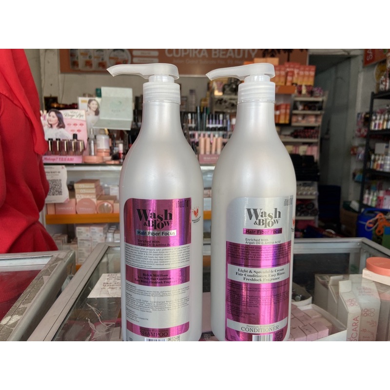 &lt;ku.x&gt; 1000 ml -- inaura wash &amp; blow conditioner - kondisioner inaura wash and blow 1000 ml -- inaura wash and blow shampo -- inaura shampo wash blow