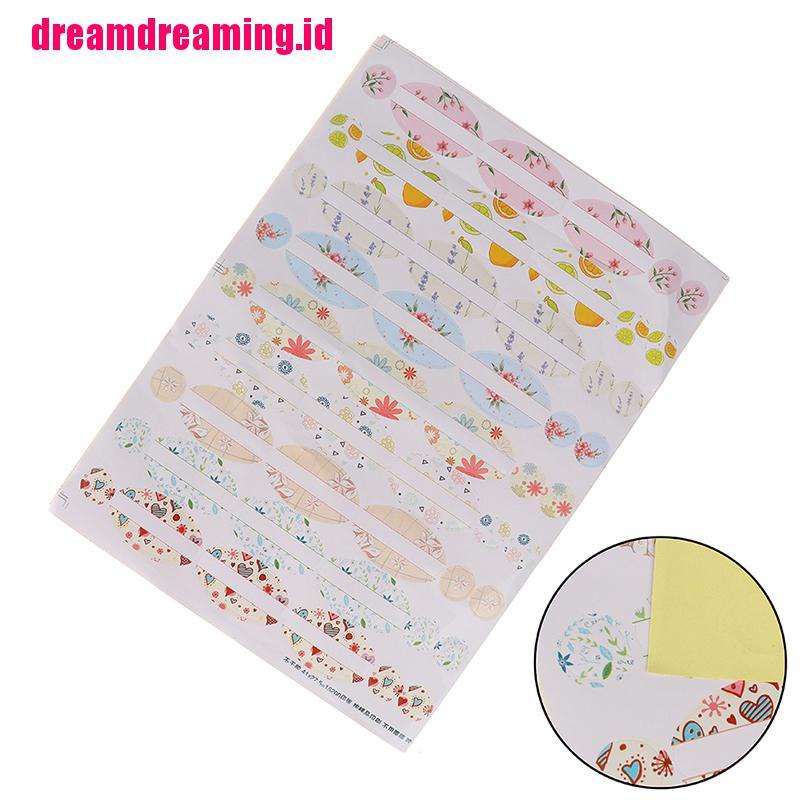 (dreamdreaming.id) 4 Lembar Stiker Label Botol Parfum / Essential Oil Kosong Bentuk Oval