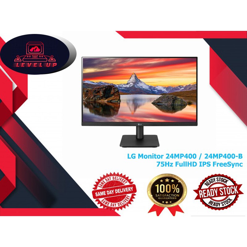 LG Monitor 24MP400 / 24MP400-B 75Hz FullHD IPS FreeSync