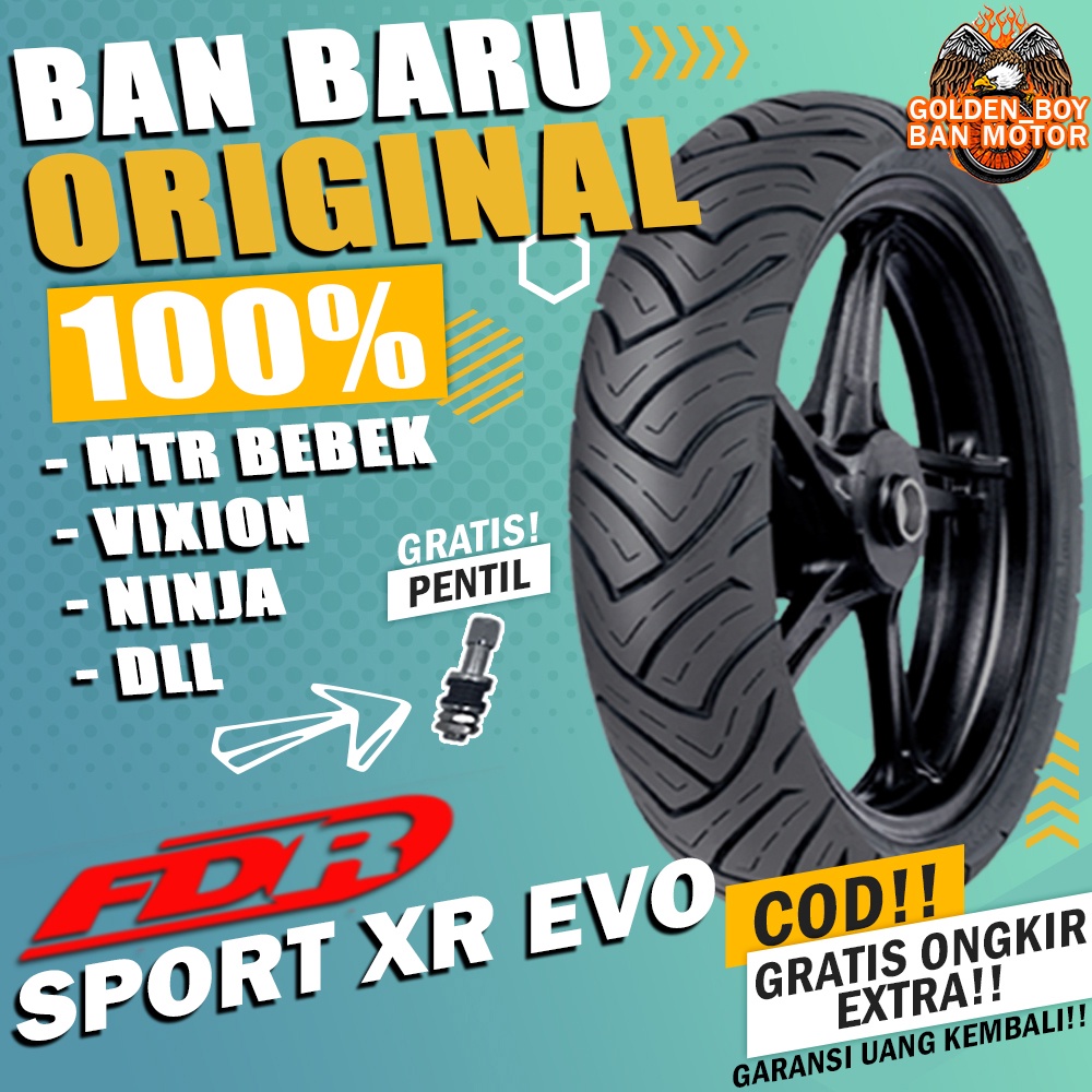ban motor tubles fdr sport xr evo ring 17 tubles sepasang paket ban motor depan belakang bebek supra