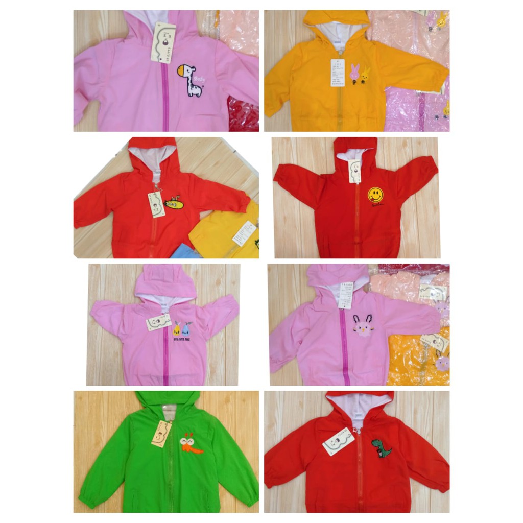 Jaket Parasut Anak Anti Air Waterproof Jaket Anak Cewe Cowo Karakter