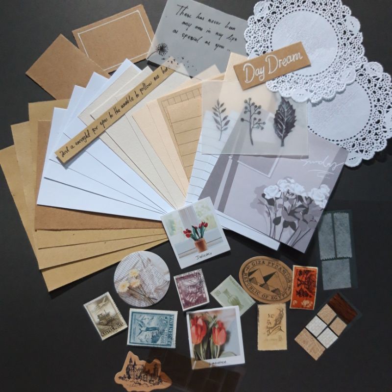 42 PCS MINI VINTAGE JOURNALING KIT-2