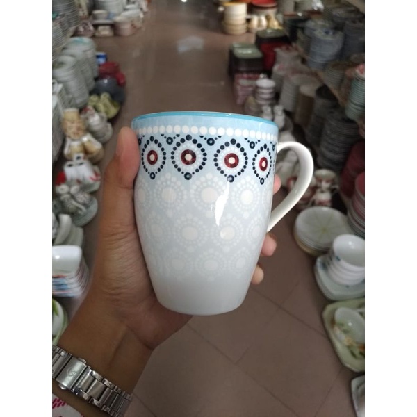 MAROKO MUG GELAS KERAMIK SANGO MOTIF MAROCO KOLEKSI DEKOR DAPUR CANTIK