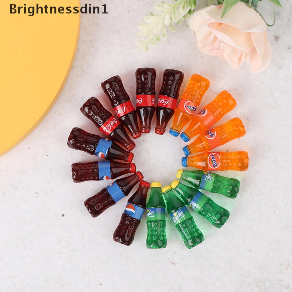 (Brightnessdin1) 4pcs / Set Mainan Miniatur Minuman Soda / Coke Untuk Aksesoris Dapur Rumah Boneka