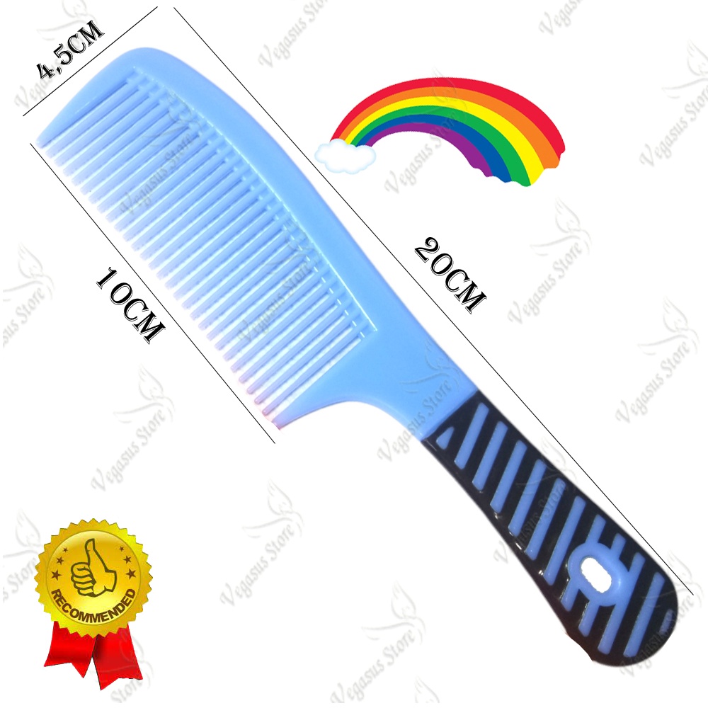 Isi 3 Lebih Murah Sisir Rambut Raibow Panjang 20cm, Sisisr Pelangi-Vegasus Store(COD)