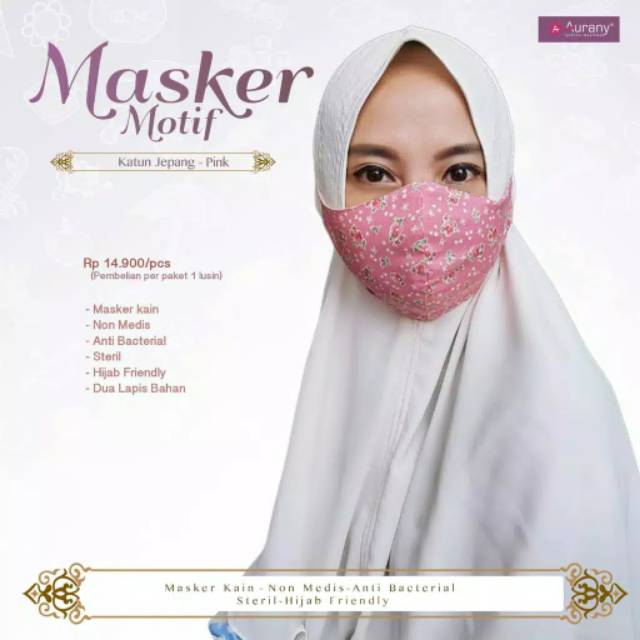 MASKER MOTIF || ANAK &amp; DEWASA || AURANY