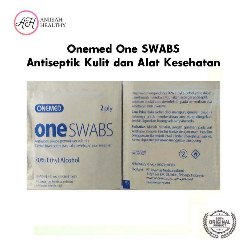 Tissue Alkohol &gt; Tissue Onemed &gt; Onemed SWABS &gt; Antiseptik Swabs