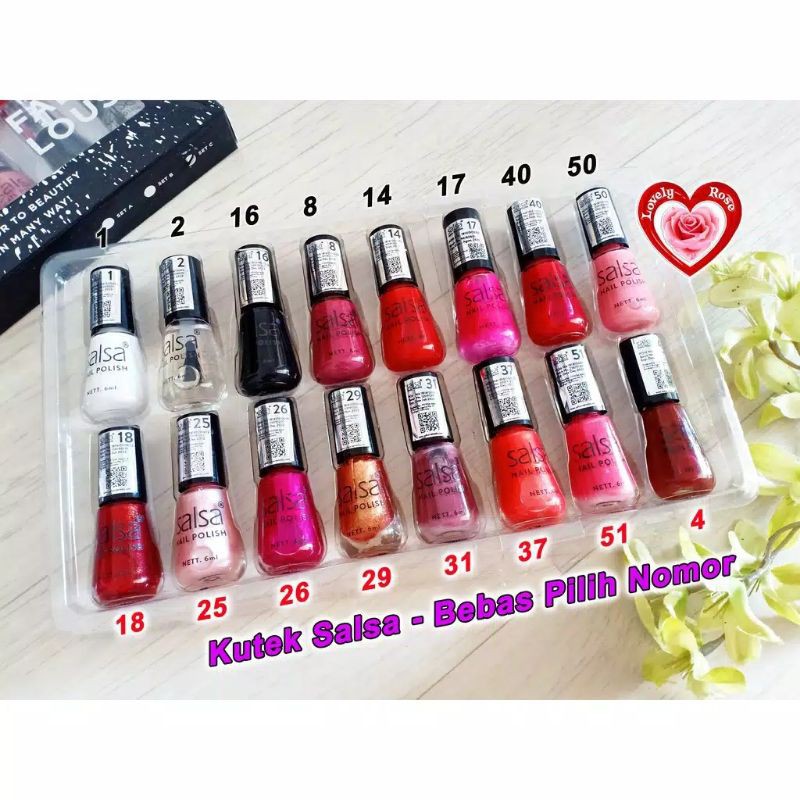 KUTEK SALSA NAIL POLISH 6ML SERIES CANTIK / PEWARNA KUKU