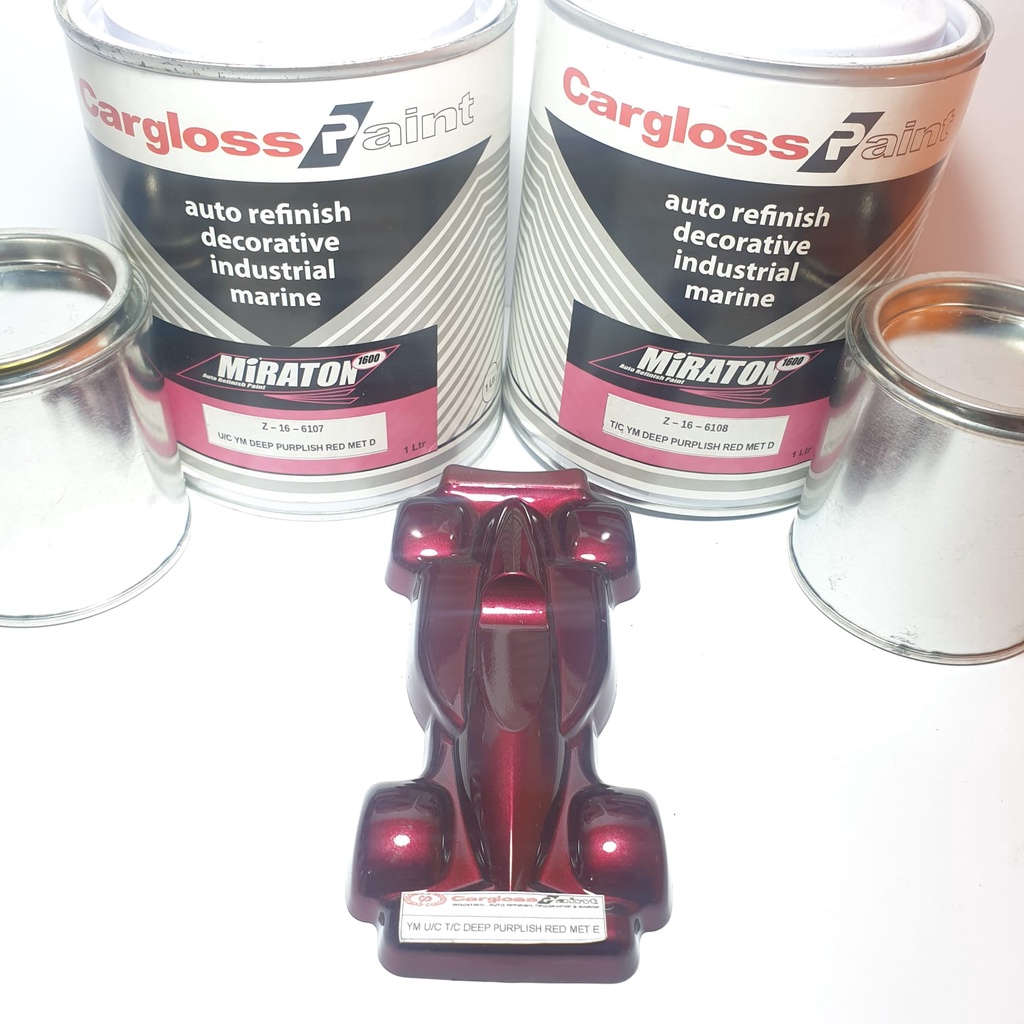 Cat Manual Warna Original OEM UC TC Asli Merah Ungu Yamaha Fino Cargloss Miraton Deep Purplish Red Met 200 ML