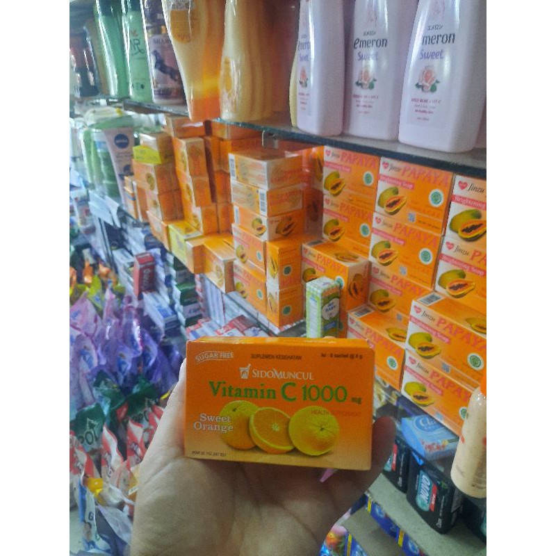 Vitamin C 1000 Sidomuncul Serbuk Jeruk multi fitamin Jaga Daya Tahan Tubuh