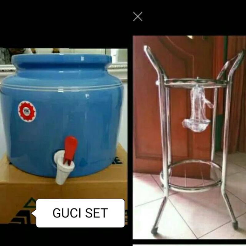 Kusus GOJEK  , Guci Galon , keramik , bagus dan lucu  , keran , Kran