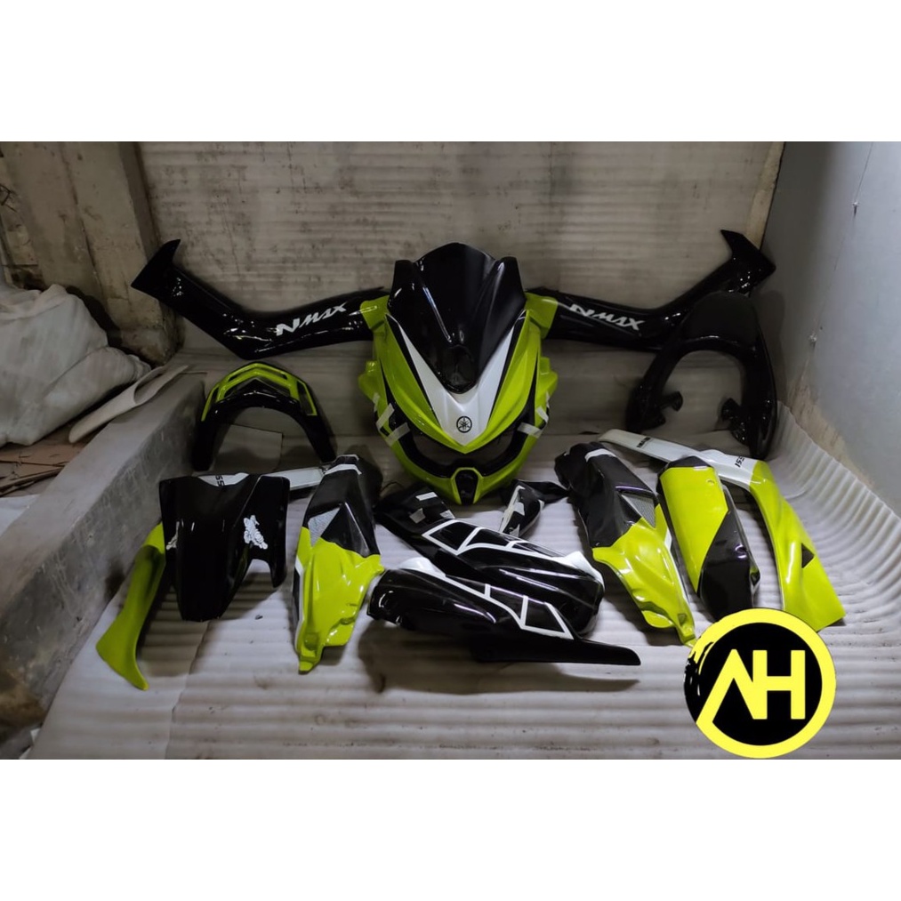 FULLBODY PREDATOR YAMAHA NMAX LAMA PAKET FULLBODY PREDATOR V2 HITAM HIJAU