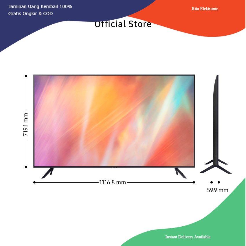 Jual SMART TV 50 INCHI SAMSUNG 50 AU7000 | Shopee Indonesia