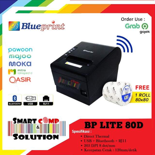 Printer Thermal Kasir 80mm BLUEPRINT Lite 80D / Lite80D USB Bluetooth