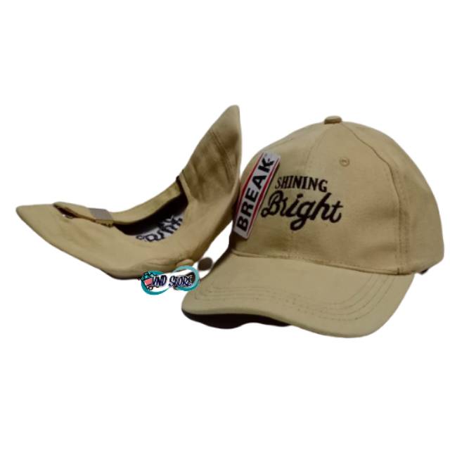 Topi Baseball Distro Branded Shining Bright Cream