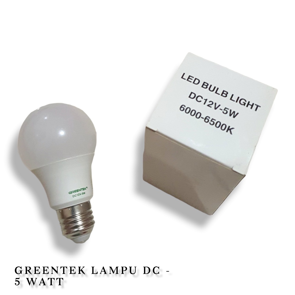 Bohlam Lampu Led Greentek DC 12V 3W 5W 7W / DC 12 Volt 3 Watt 5 Watt 7 Watt Putih