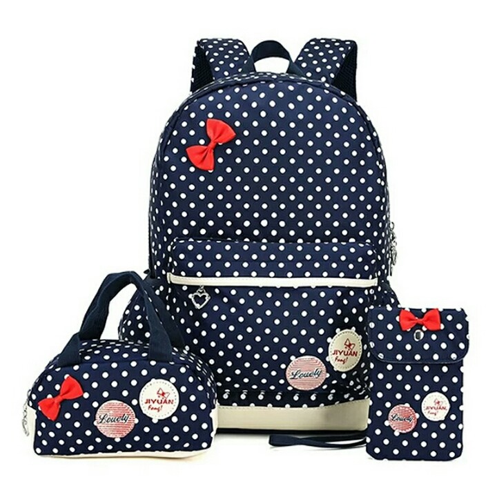 ARMELIA SHOP-TAS RANSEL ANAK PITA POLCADOT CUTE-TAS ANAK NGAJI-TAS SEKOLAH ANAK REMAJA BISA [ COD ]