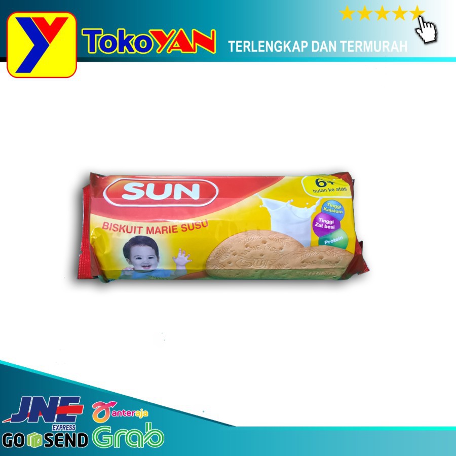 

Sun Biskuit Marie Susu 6+ bln Roll 150gr