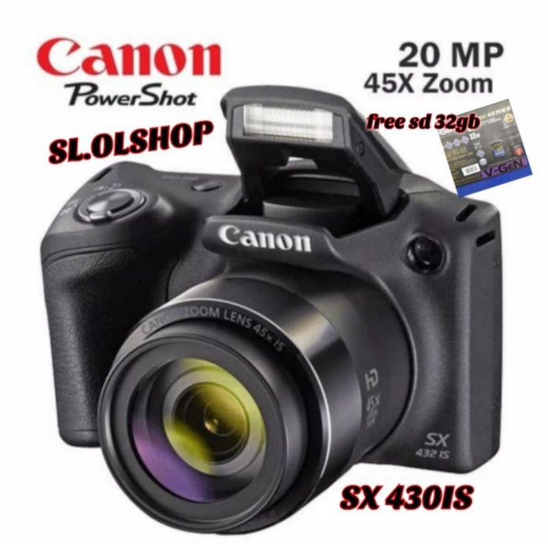 KAMERA CANON POWER SHOT SX 430IS 20MP Free+SD CARD 32GB CLASS 10