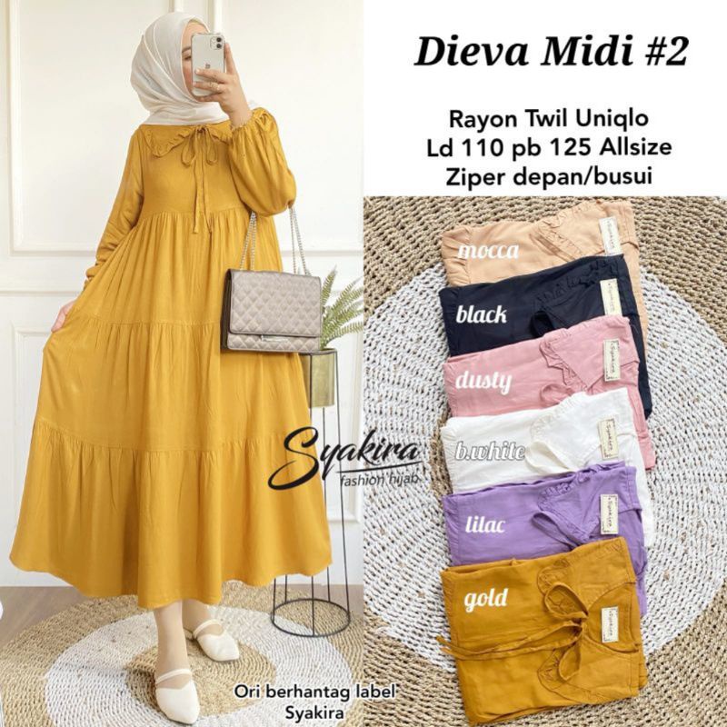 Midi Dress Rayon Twill Tali LD ±104cm //JF803