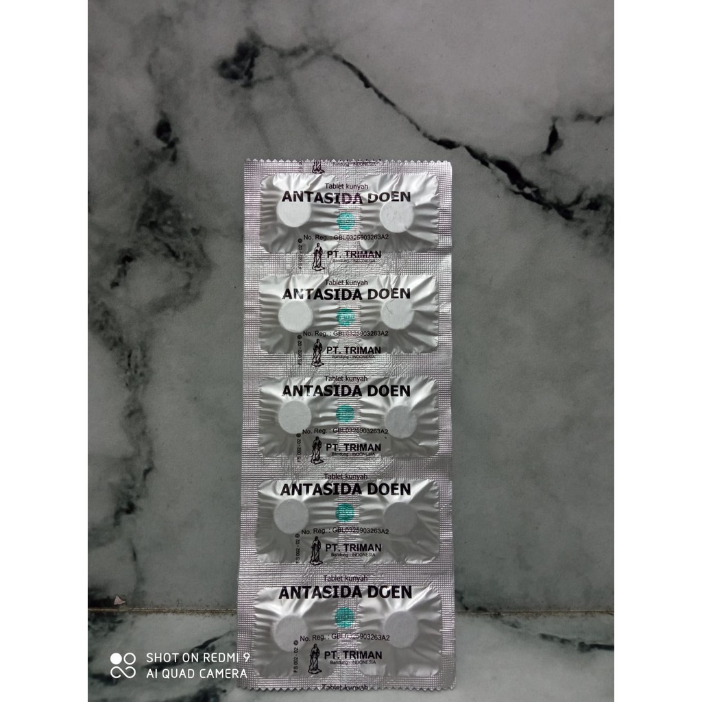 ANTASIDA Doen Strip Triman Erela Isi 10 Tablet Kunyah - Obat Asam Lambung Maag