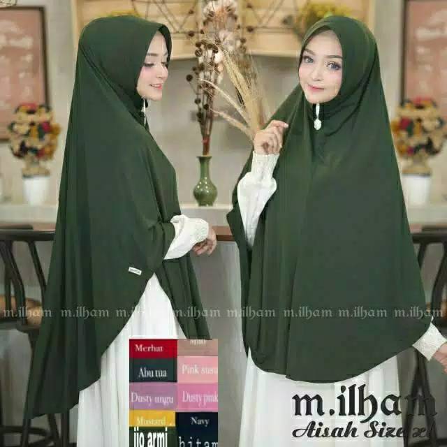 JILBAB JUMBO AISYAH SIZE XL HIJAB SYARI ORI M ILHAM