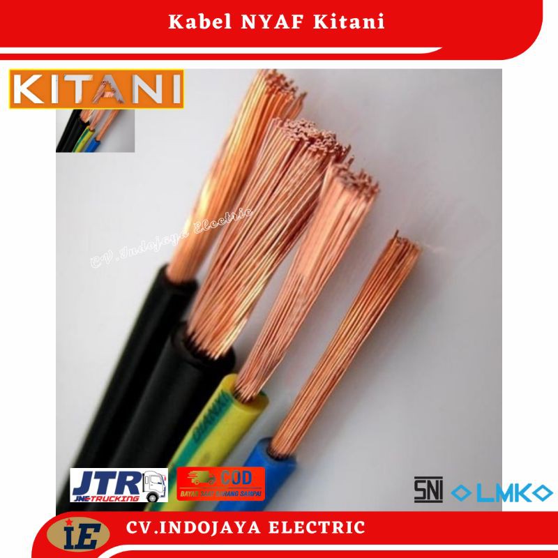 Kabel Serabut Kitani Nyaf 1x0,5 mm Kitani 50 Meter Kabel Body Untuk Kelistrikan Motor Dan mobil