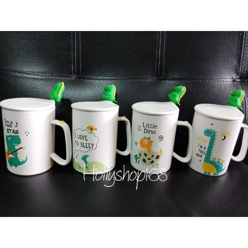 Gelas Dino/Mug Dino/gelas Dan sendok dino/gelas unicorn/mug unicorn