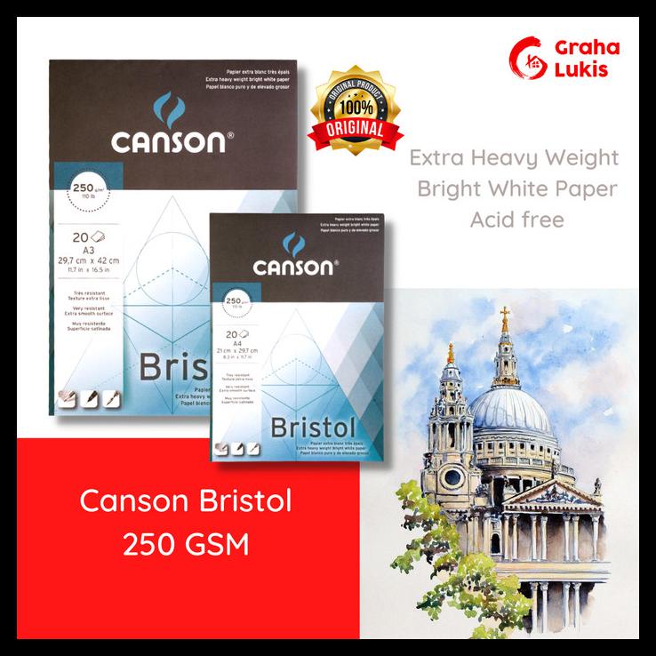 

Buku Gambar Canson Bristol Pad A3 250 Gsm