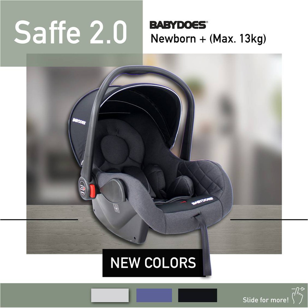 Carseat Newborn Babydoes Saffe 2.0 / Artioo Care Baby / Pliko PK-01B Puffy Infant Carrier Kursi Mobil Bayi