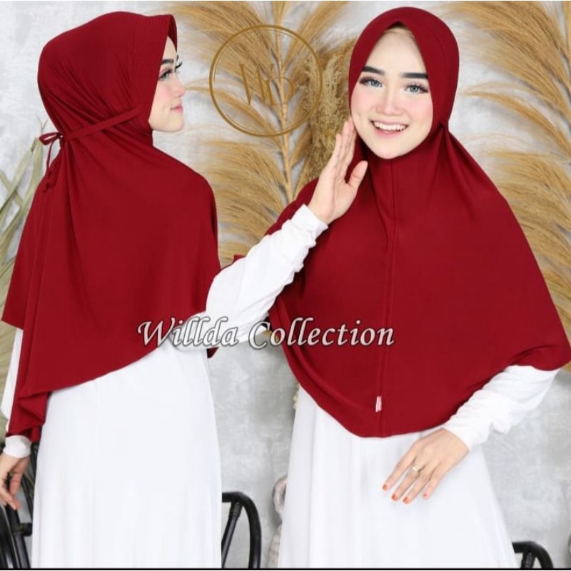 size L PAD BUSA MARYAM WILLDA COLLECTION JILBAB KHIMAR KERUDUNG wilda BERGO