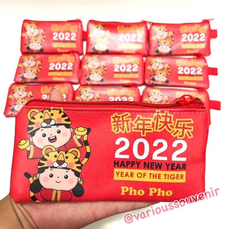 Custom Dompet Panjang Imlek Shio Kelinci Rabbit Bunny Tahun Baru Imlek Cina Chinese Tahun 2023 Angpao Minim 10pcs Gambar Sama Nama Beda