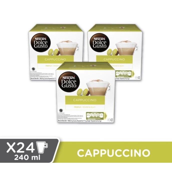 

3 Box Nescafe Dolce Gusto Capsule Cappuccino [1 Carton ] -Diskon Sd 50%