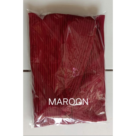 BERGO PLISKET KERUT/JILBAB INSTAN(PK).-Maroon