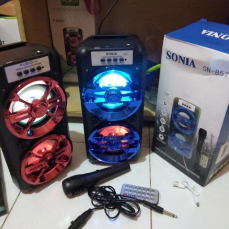 COD✓SPEAKER BLUETOOTH SONIA SN-8571 FREE MIC+REMOTE//SPEAKER SUPER BASS