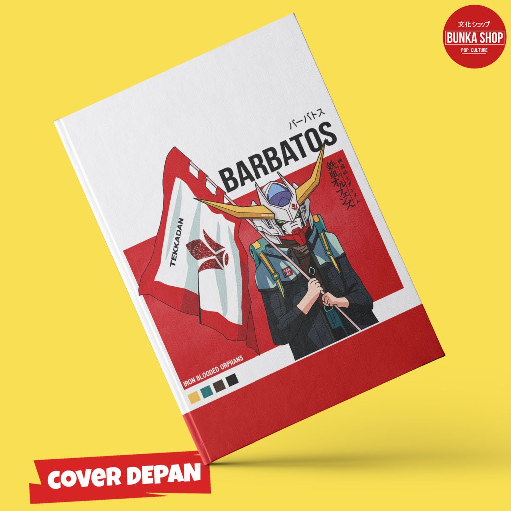 

Note Book Anime Gundam IBO Barbatos Tekkadan Hardcover A5 Buku Tulis Catatan Note Agenda Planner