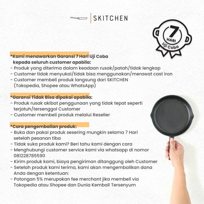 

Giza Grill Pan by SKITCHEN/Cast Iron PREMIUM/Panggangan Besi Cor Best Seller