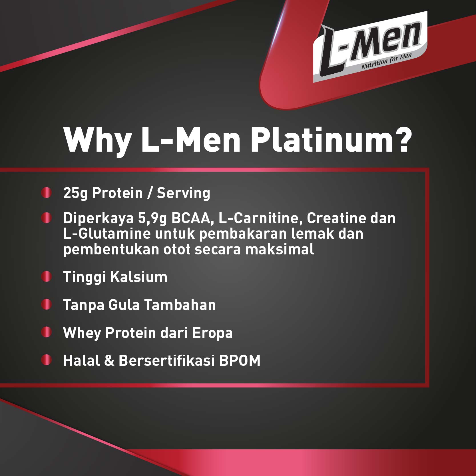 L Men Platinum 800 Gr 25gr Protein Shopee Indonesia