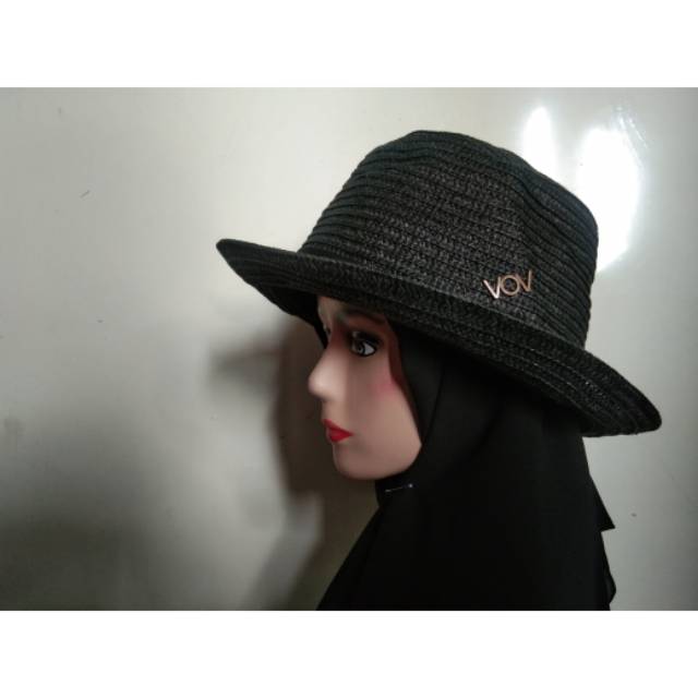 VOV Fedora hat. Topi fedora cewe, topi cewe, preloved