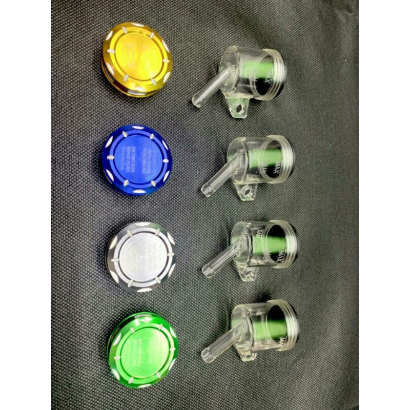 TABUNG MINYAK REM UNIVERSAL MIKA SMOKE DAN MIKA BENING TUTUP FULL CNC