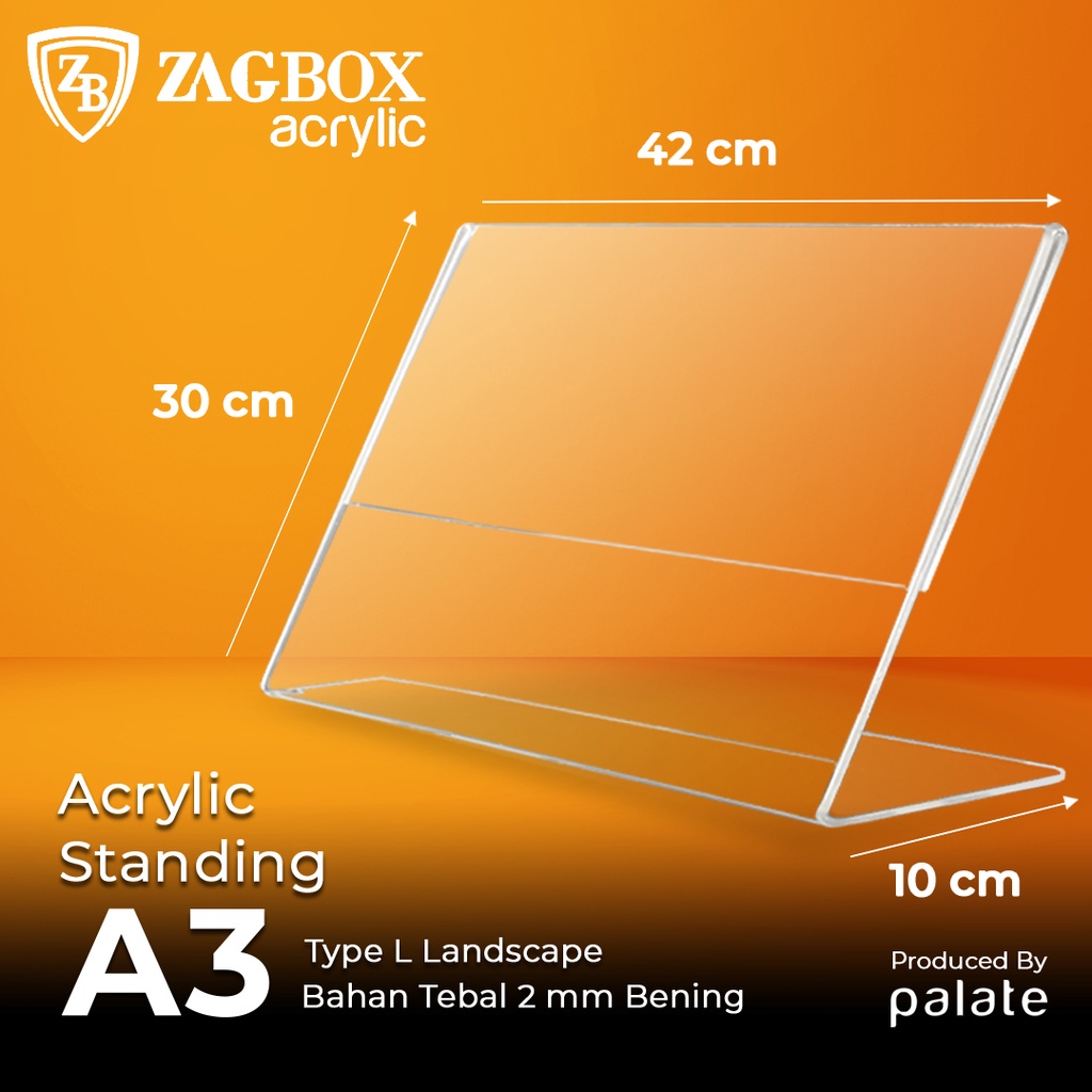 

RB Acrylic Tent Holder - Akrilik Tent Card A3 L Landscape Brosur