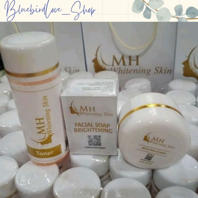 MH Whitening Sepaket Skincare BPOM  Toner MH Whitening  Sabun MH Whitening Skin| Aman| Glowing| Ampu