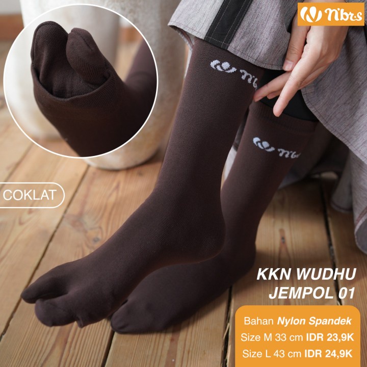 Kaos Kaki Nibras KKN WUDHU JEMPOL 001 size M size L / Fashion Muslim