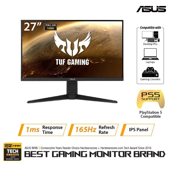 Asus TUF Gaming VG279QL1A -FHD IPS 165Hz 1ms FreeSync HDMI DP Monitor