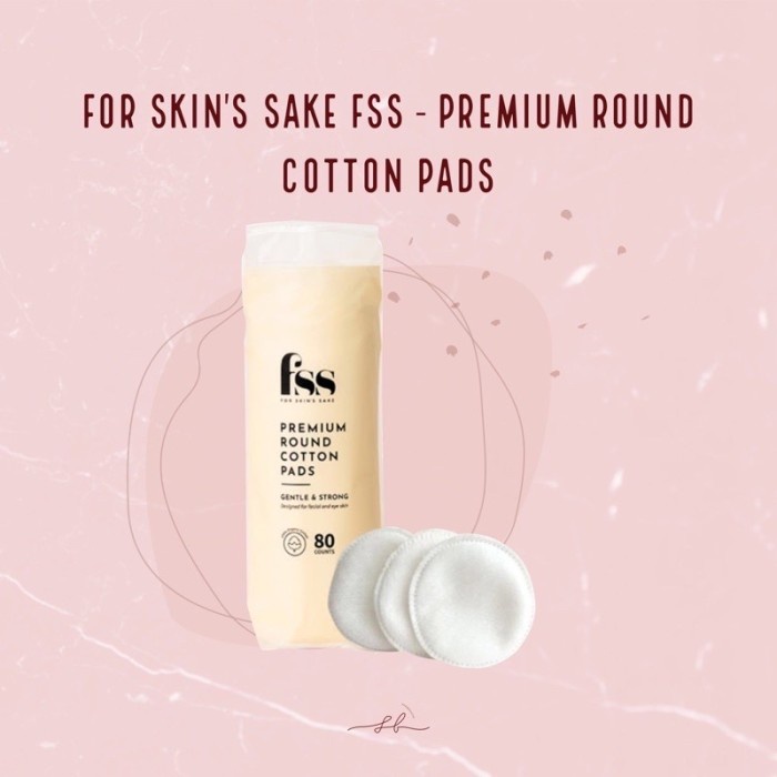 For Skin's Sake FSS Premium Round Cotton Pads (kapas) 80pads