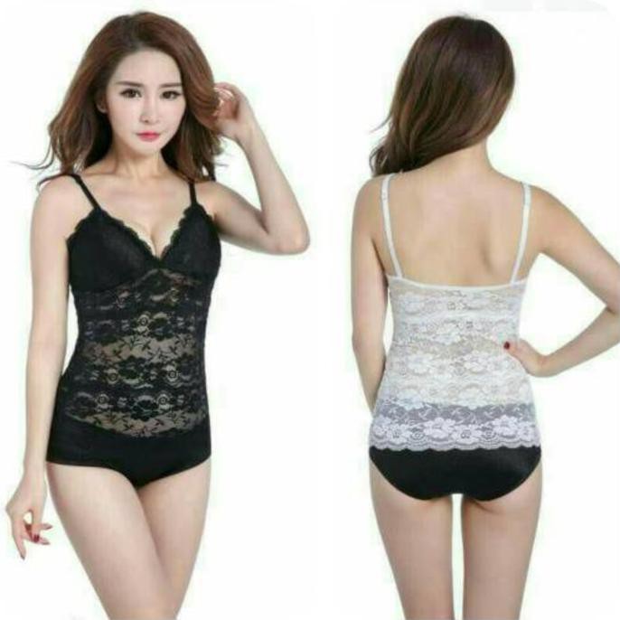 Tanktop Bra Renda Lace Brukat Tank Top Busa Panjang Bunga Transparan Promo Terbaru