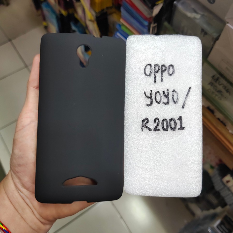 OPPO JOY 3 / A11W , OPPO JOY 1 / R1001 , OPPO YOYO / R2001 karet silikon softcase full warna hitam mantul murah meriah