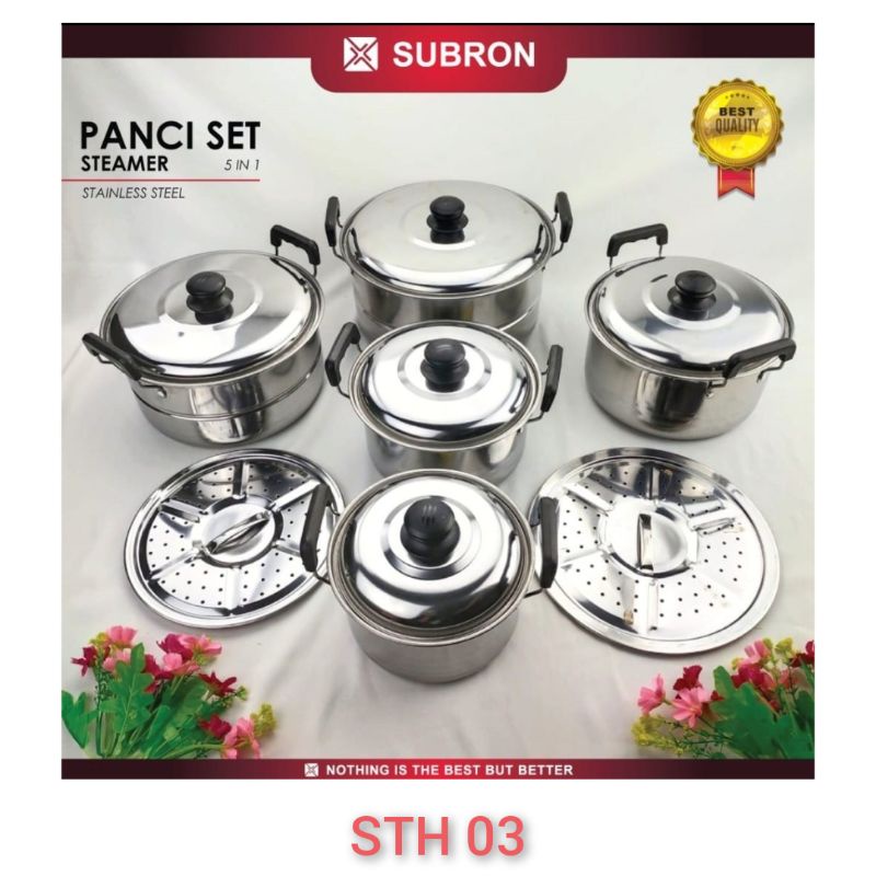 panci set 12 pcs subron stainless